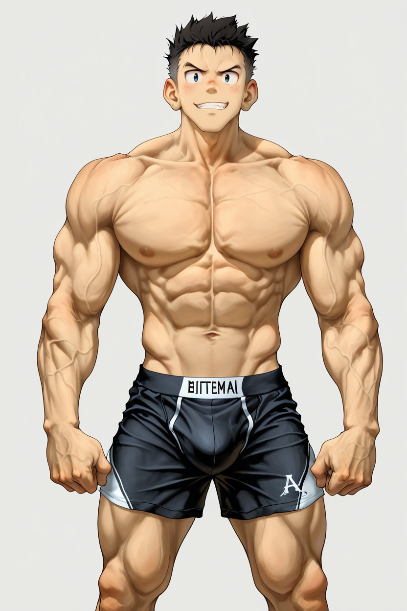 Circumscribed Waist, Strong V Line, Muscular Pecs Porno gay IA