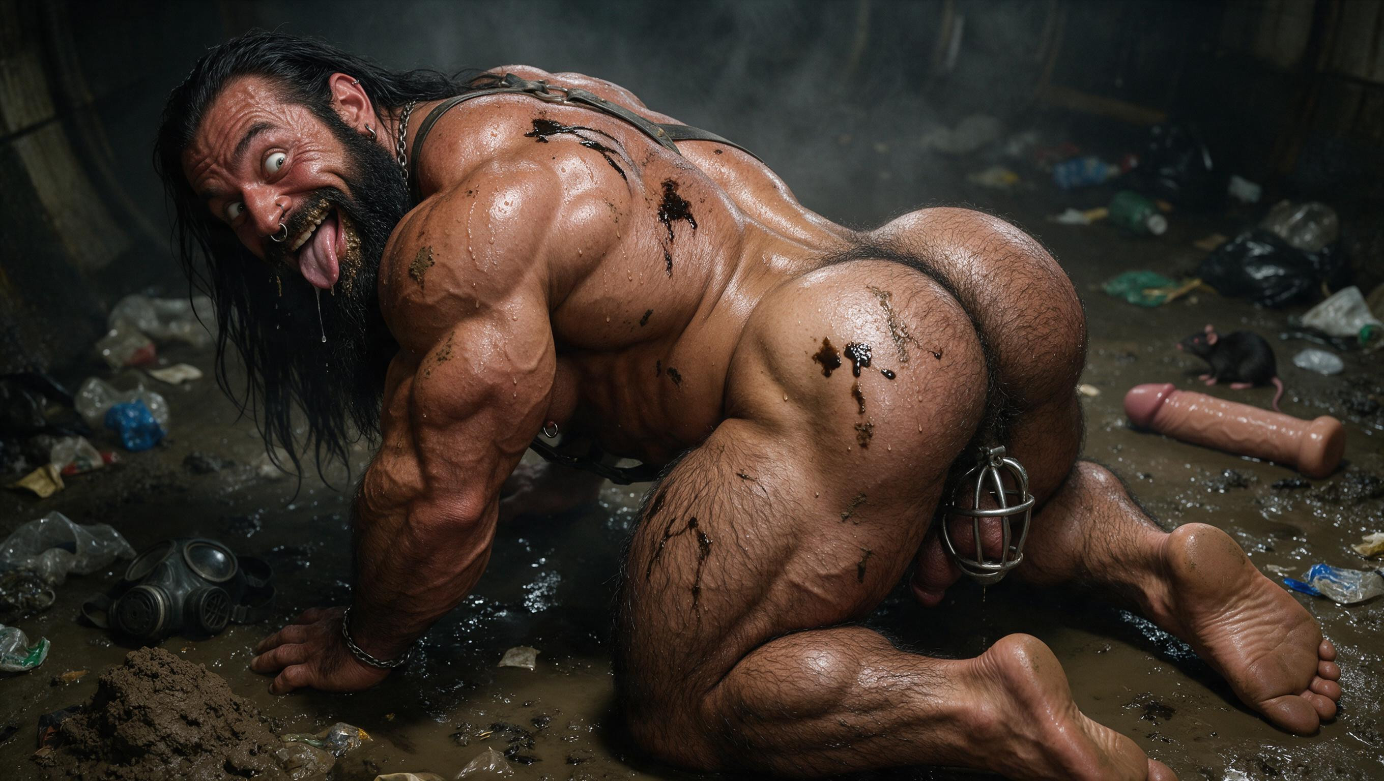 Mud On Floor, Mud Stains On Body, Sweaty Porno gay IA