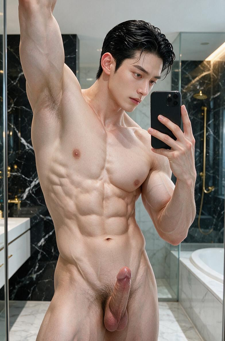 Realistic Hair Strands With Natural Volume, Balanced Exposure, Mirror Selfie Porno gay IA