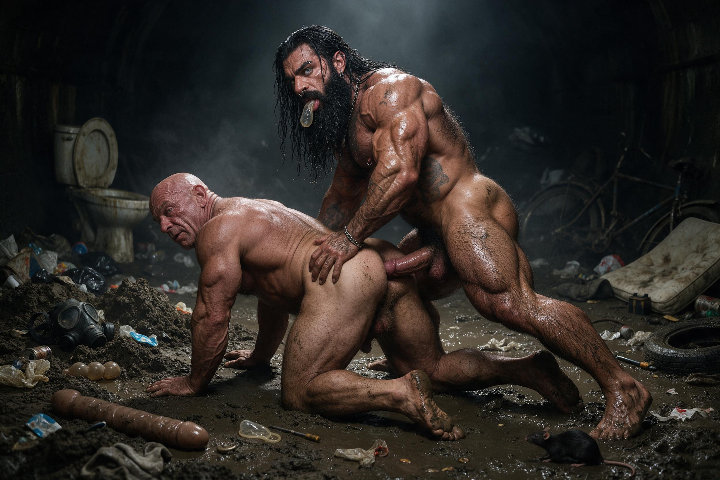 2 Personas, De Abajo Hacia Arriba, One Used Condom On Floor Porno gay IA