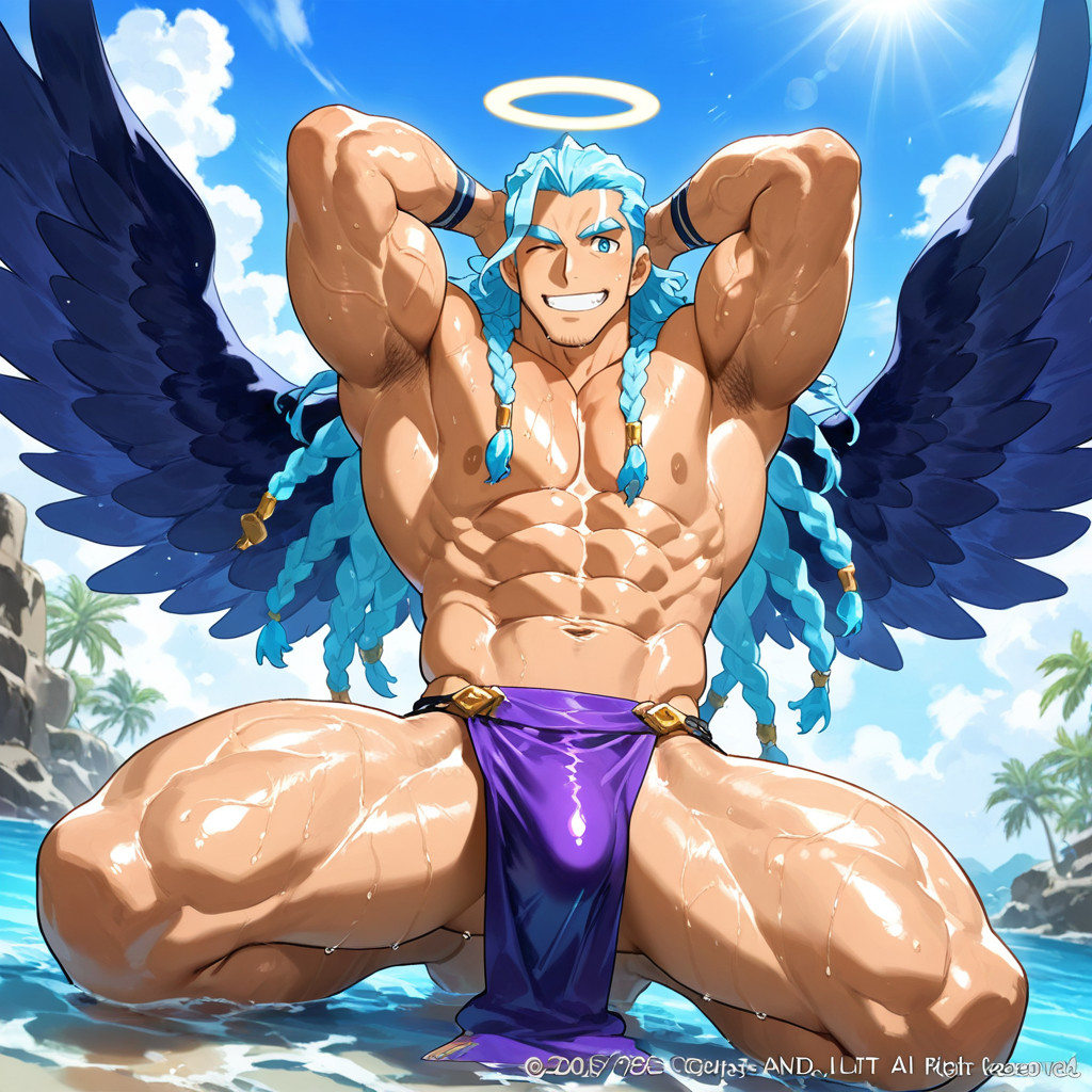 Muscular, Wet, Bulge AI Gay Porn