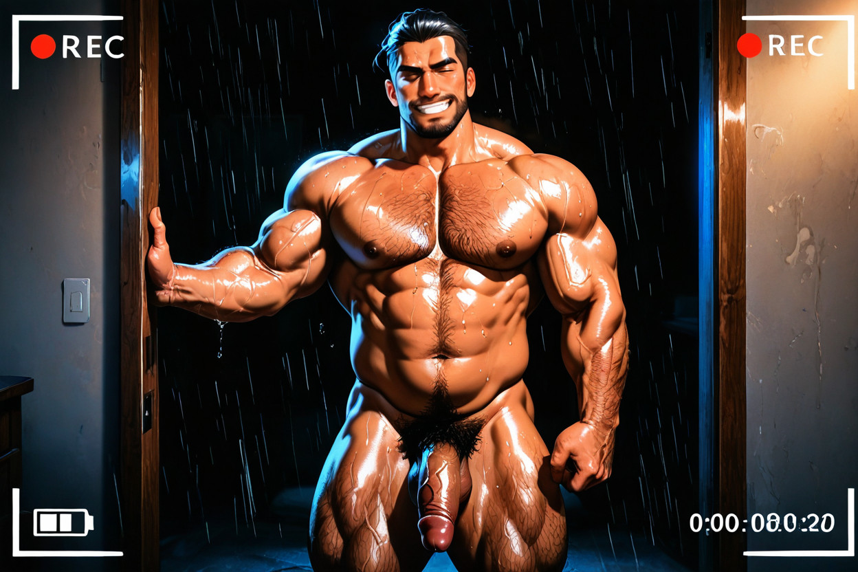 Surasiático, And Slightly Soiled With Wet Earth Stains On His Chest, Resembling An Elegant And Aesthetic Photoshoot Porno gay IA