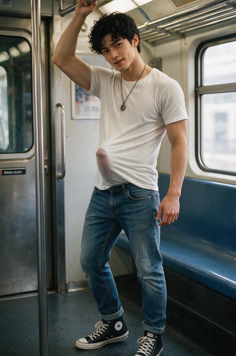 A Stunningly Handsome Japanese Man In His Early S, Smirk, Short Length AI Gay Porn