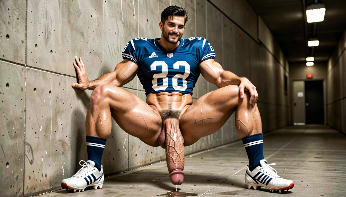 Very Thick Veiny Shaft, Boy, One Hand On The Concrete AI Gay Porn