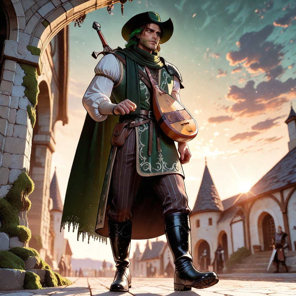 Sunrise, Dark Brown Pinstripe Trouser, Jaskier Of Witcher KI Schwulenporno