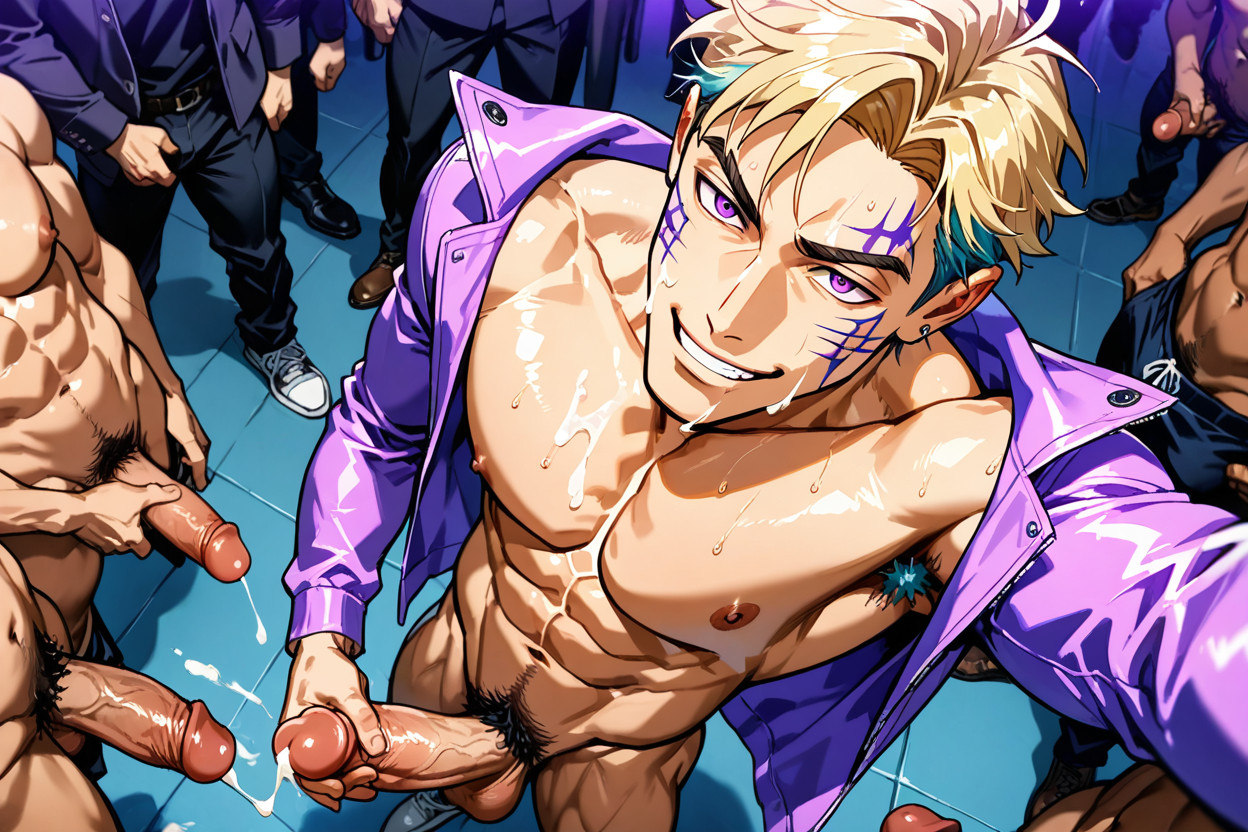 Exposed, Completely Naked, Sharp Facial Features 同性戀AI成人